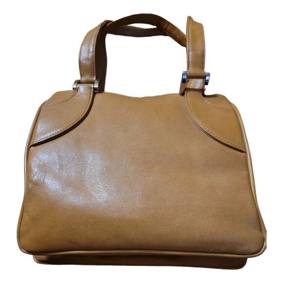 Vintage Bags by Francois California Small Brown Handbag Leather Purse - Picture 2 of 12